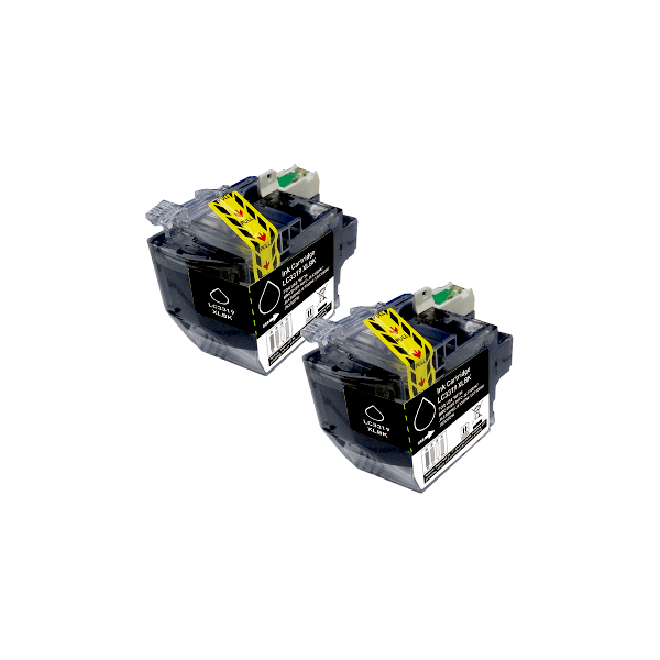 Compatible Brother LC-3319XLBK Black Ink 2 PACK