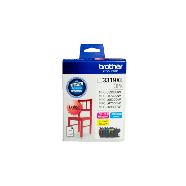 Genuine Brother LC3319XL3PK High Yield Colour Ink Value Pack