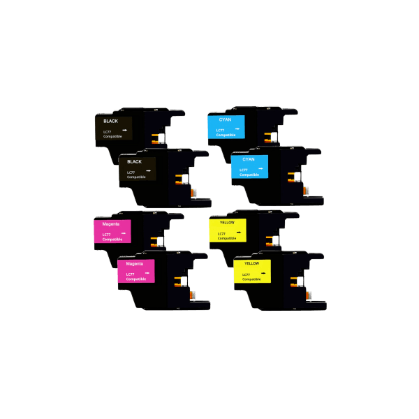 Compatible Brother LC-77XL Ink Double Value Pack High Yield