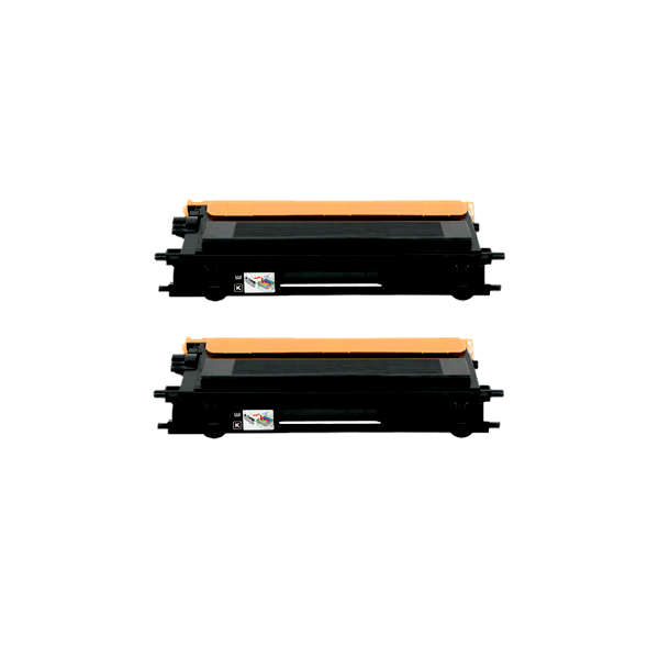 Compatible Brother TN-155BK Black Toner Cartridge 2 PACK