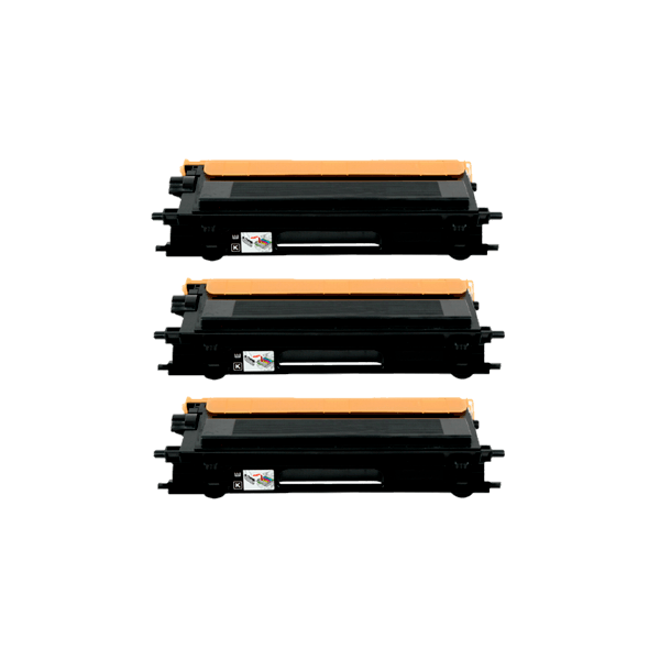 Compatible Brother TN-155BK Black Toner Cartridge 3 PACK