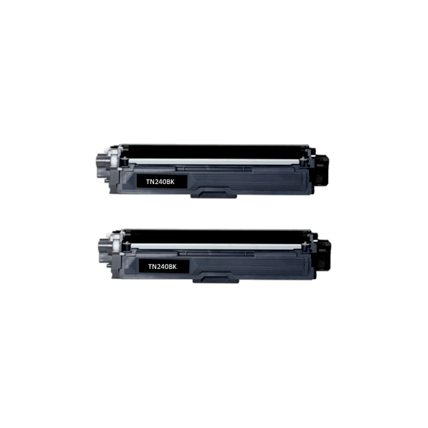 Compatible Brother TN-240BK Black Toner 2 PACK