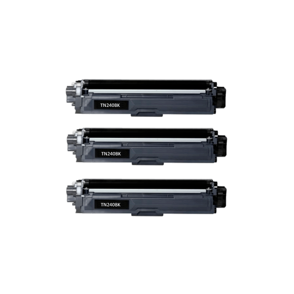 Compatible Brother TN-240BK Black Toner 3 PACK