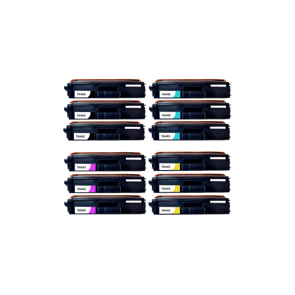 Compatible Brother TN-443 Toner Triple Value Pack High Yield