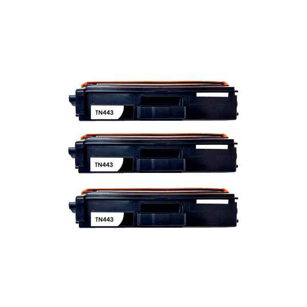 Compatible Brother TN-443BK Black Toner High Yield 3 PACK