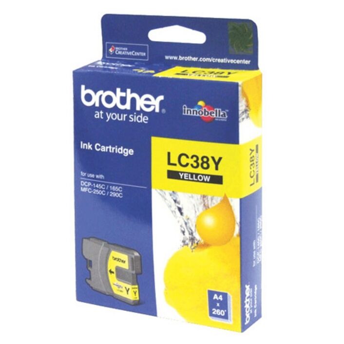 Genuine Brother LC38 Yellow Ink Cartridge