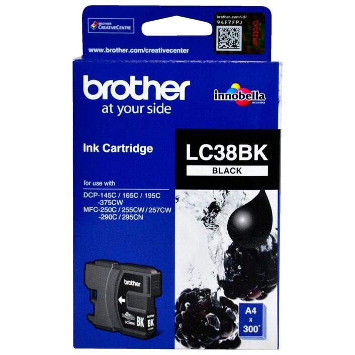 Genuine Brother LC38 Black Ink Cartridge