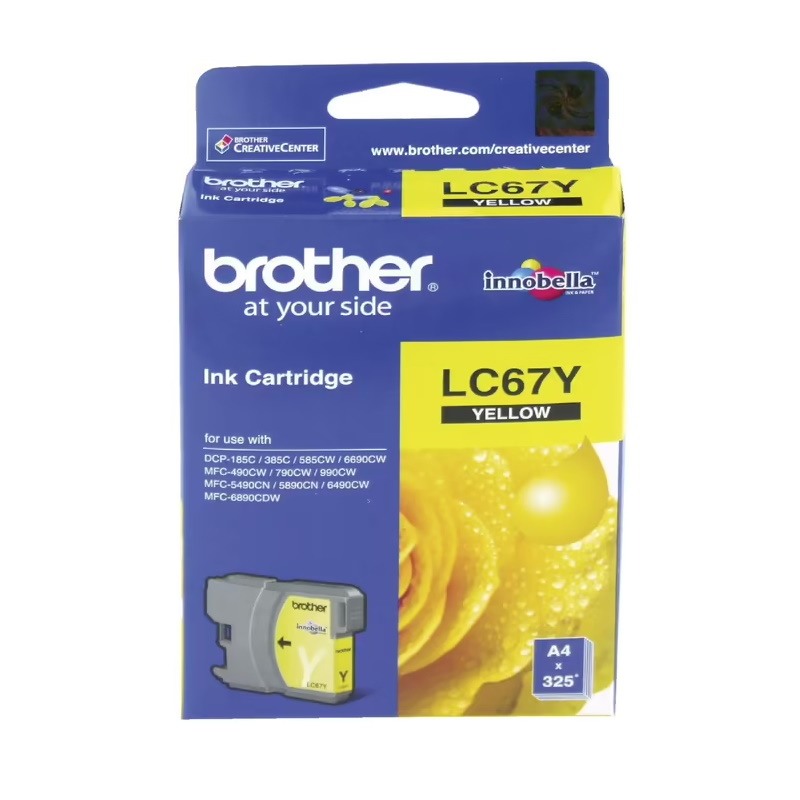 Genuine Brother LC67 Yellow Ink Cartridge