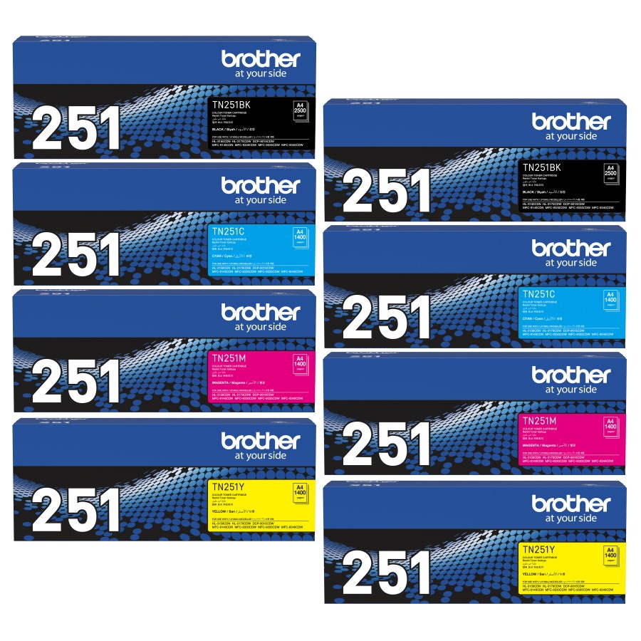 Genuine Brother TN-251 Toner Double Value Pack