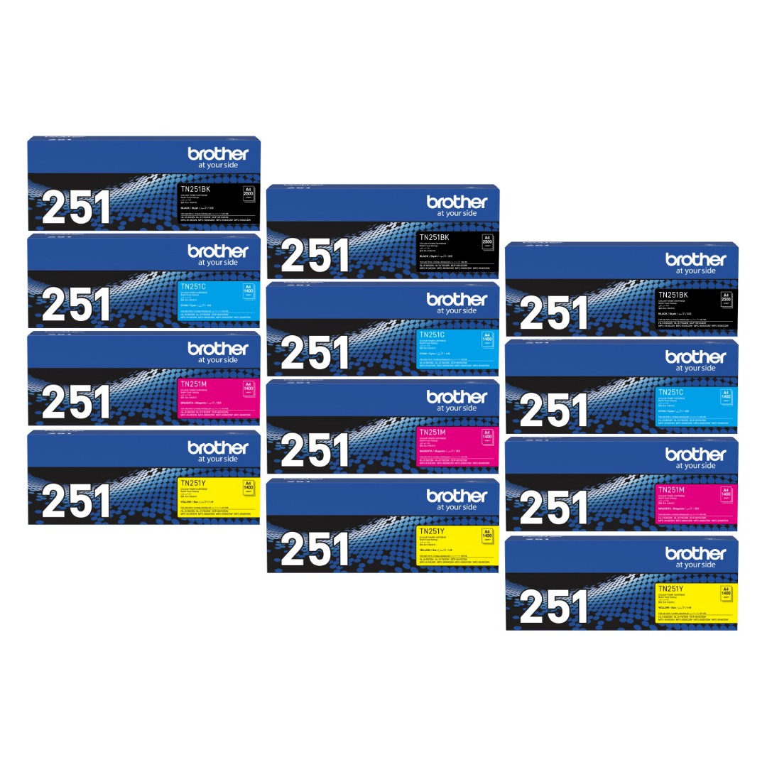 Genuine Brother TN-251 Toner Triple Value Pack