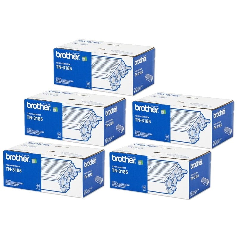 Genuine Brother TN-3185 Toner 5 PACK