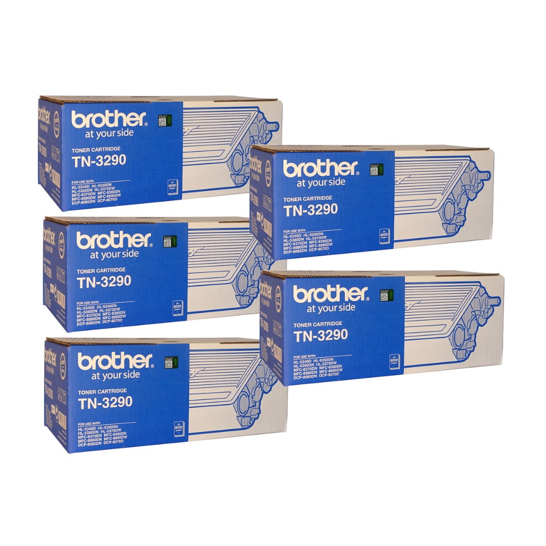 Genuine Brother TN-3290 Toner 5 PACK