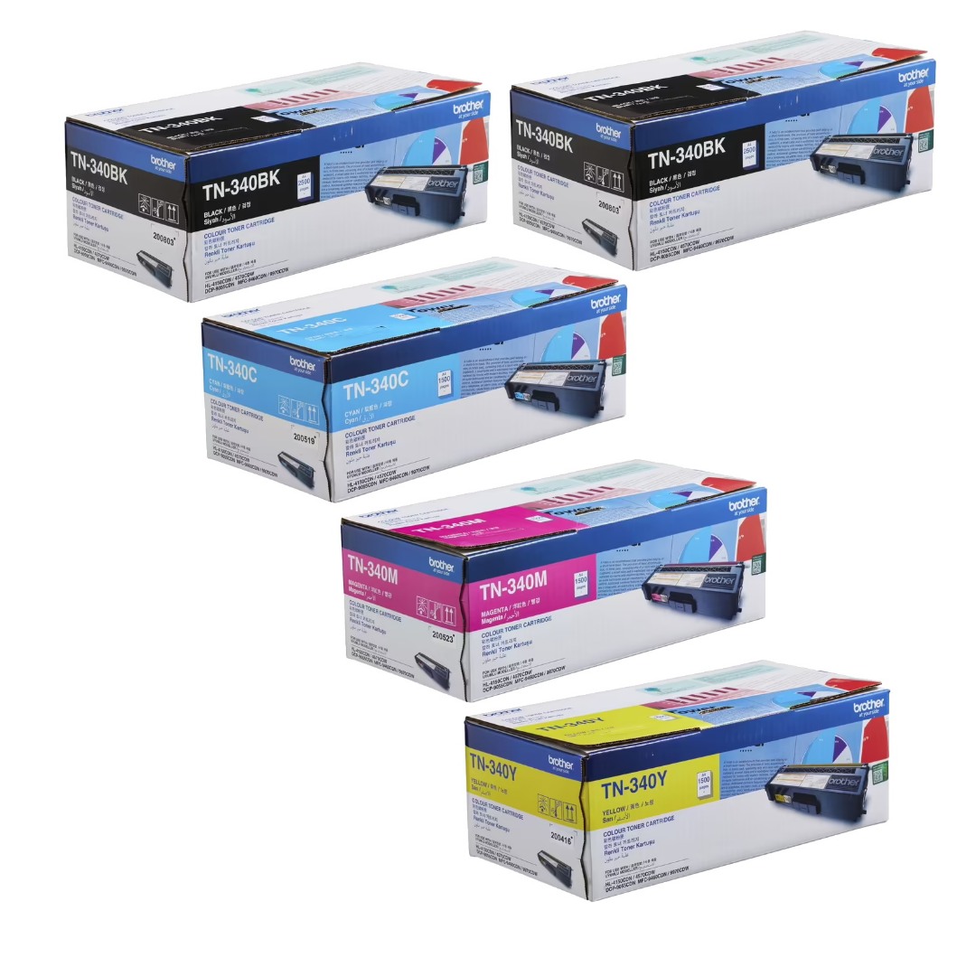 Genuine Brother TN-340 Toner Value Pack PLUS EXTRA BLACK