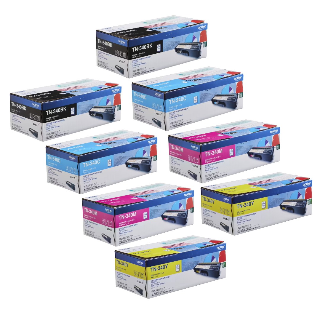 Genuine Brother TN-340 Toner Double Value Pack