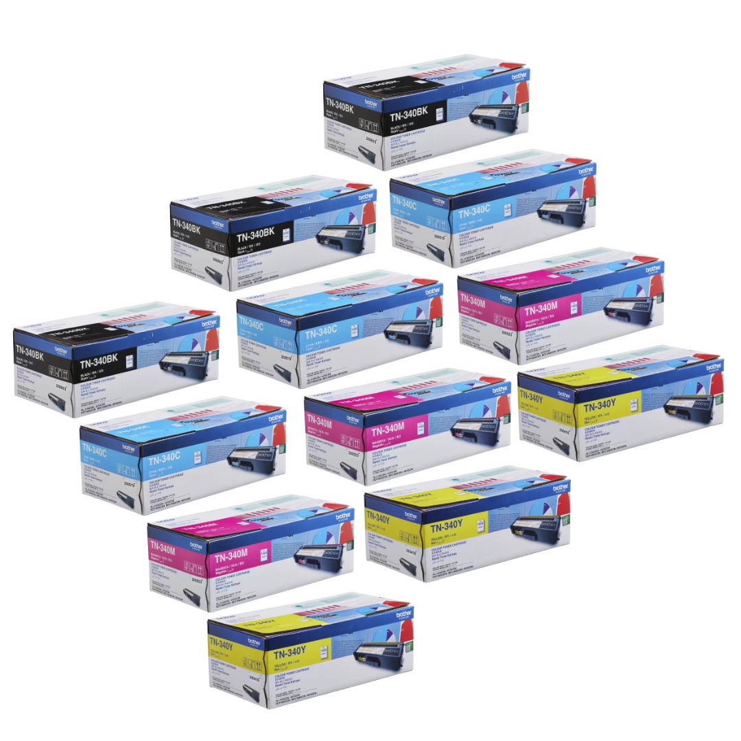 Genuine Brother TN-340 Toner Triple Value Pack