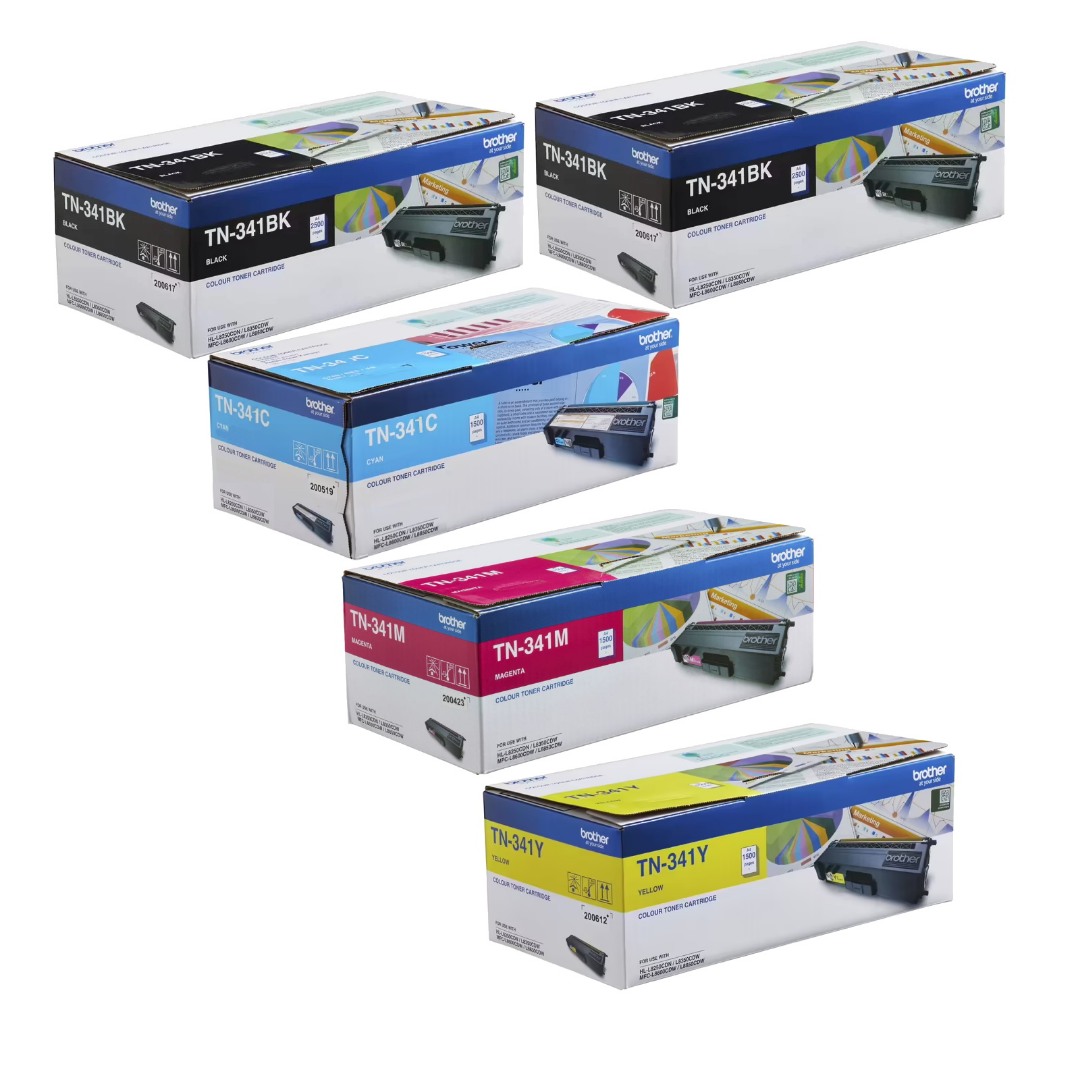 Genuine Brother TN-341 Toner Value Pack PLUS EXTRA BLACK