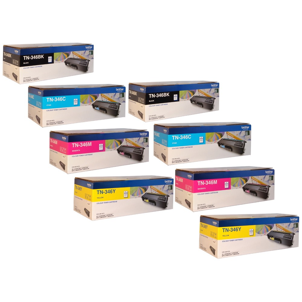 Genuine Brother TN-346 Toner Double Value Pack High Yield