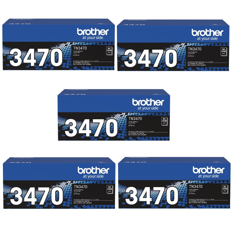 Genuine Brother TN-3470 Toner Super High Yield 5 PACK