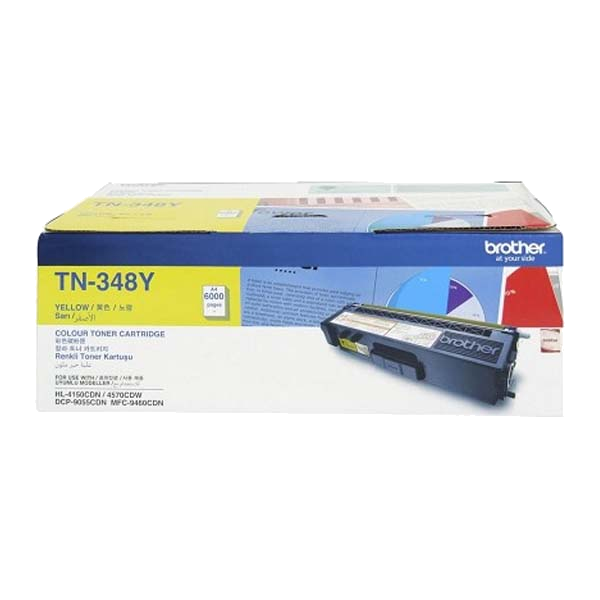 Genuine Brother TN-348Y Yellow Toner