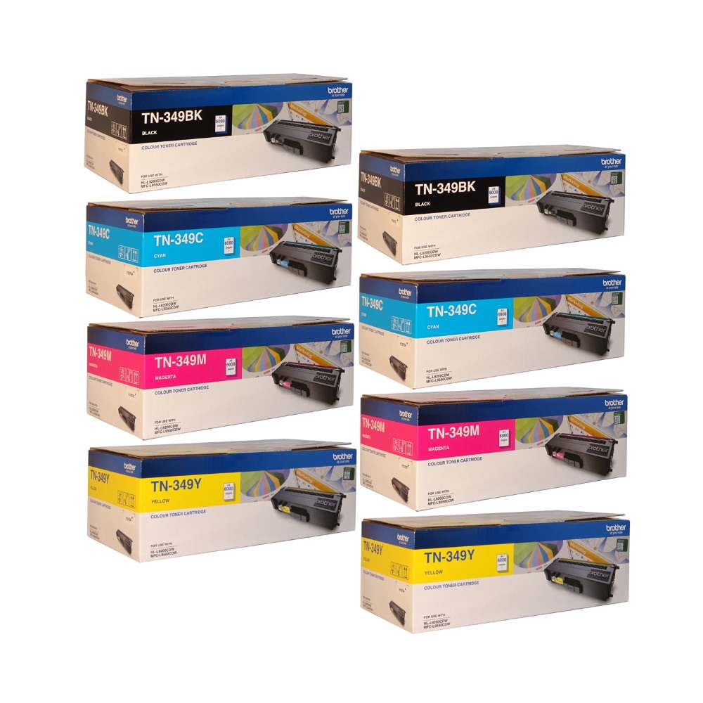 Genuine Brother TN-349 Toner Double Value Pack