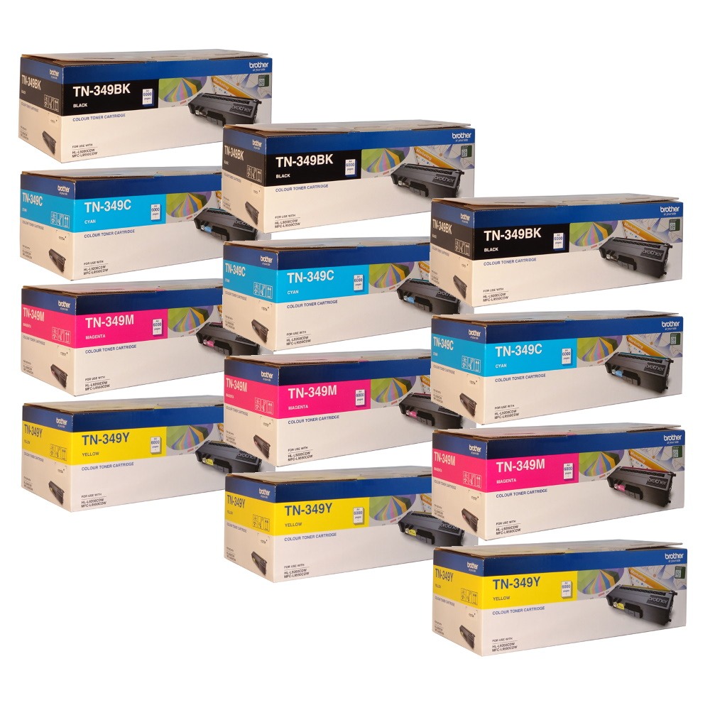 Genuine Brother TN-349 Toner Triple Value Pack