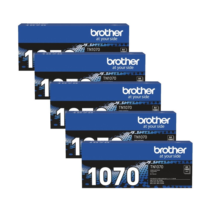 Genuine Brother TN-1070 Toner Cartridge 5 PACK