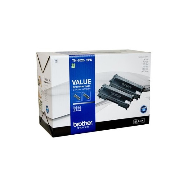 Genuine Brother TN-2025 Toner Cartridge Twin Pack