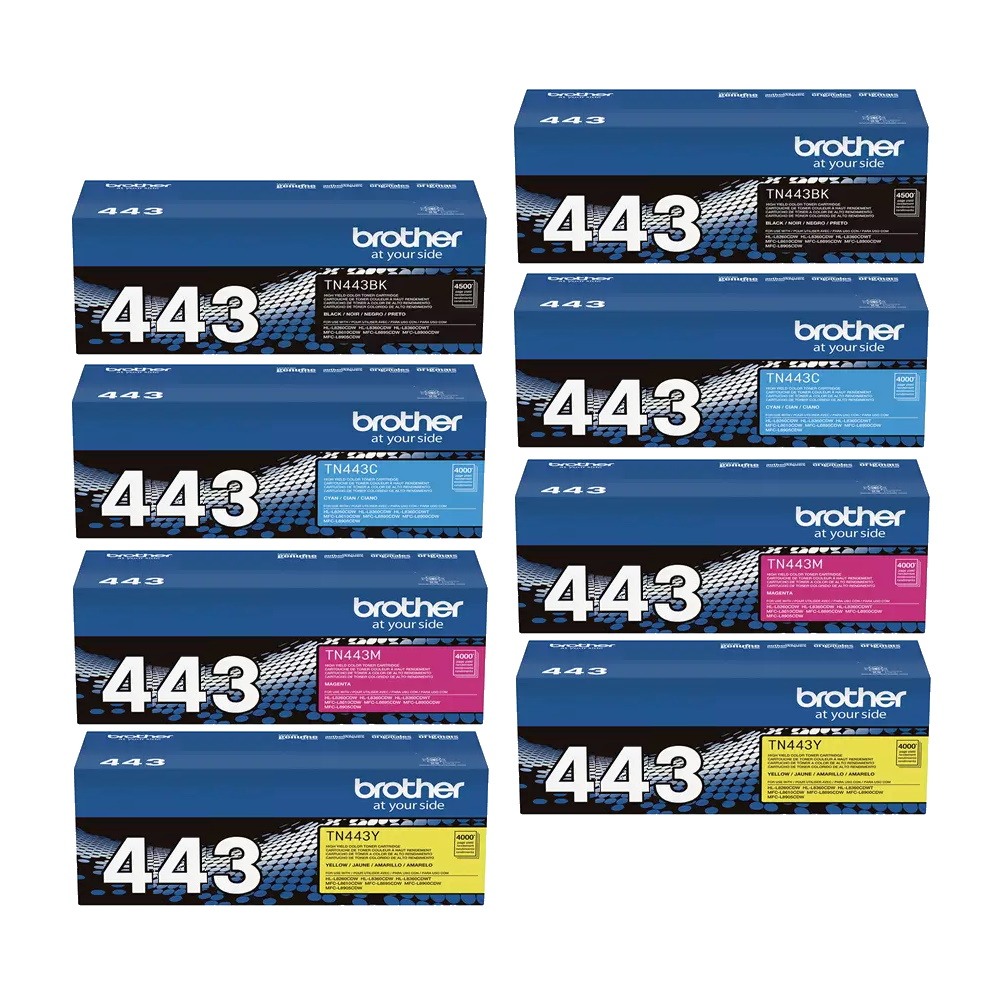 Genuine Brother TN-443 Toner High Yield Double Value Pack