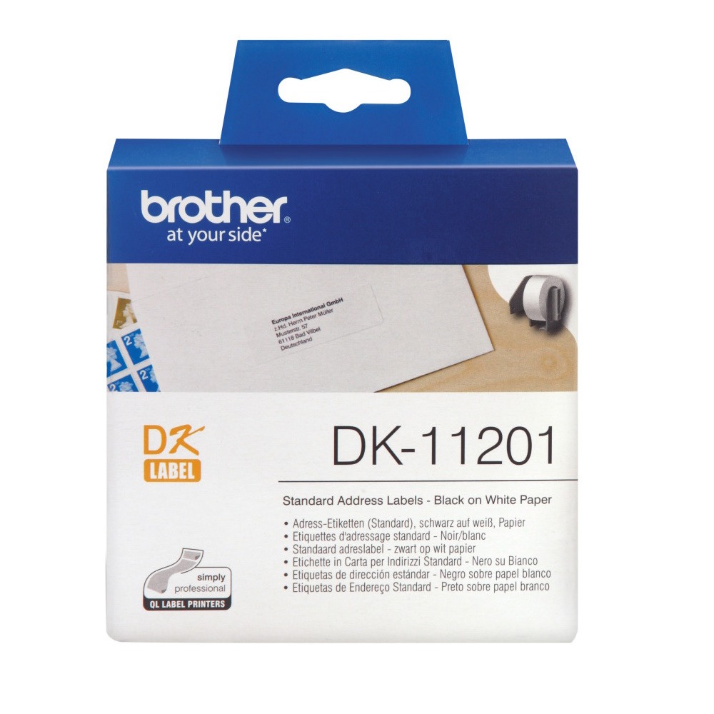 Brother DK-11201 Standard Address Label Roll - 29mm x 90mm - 400 per roll