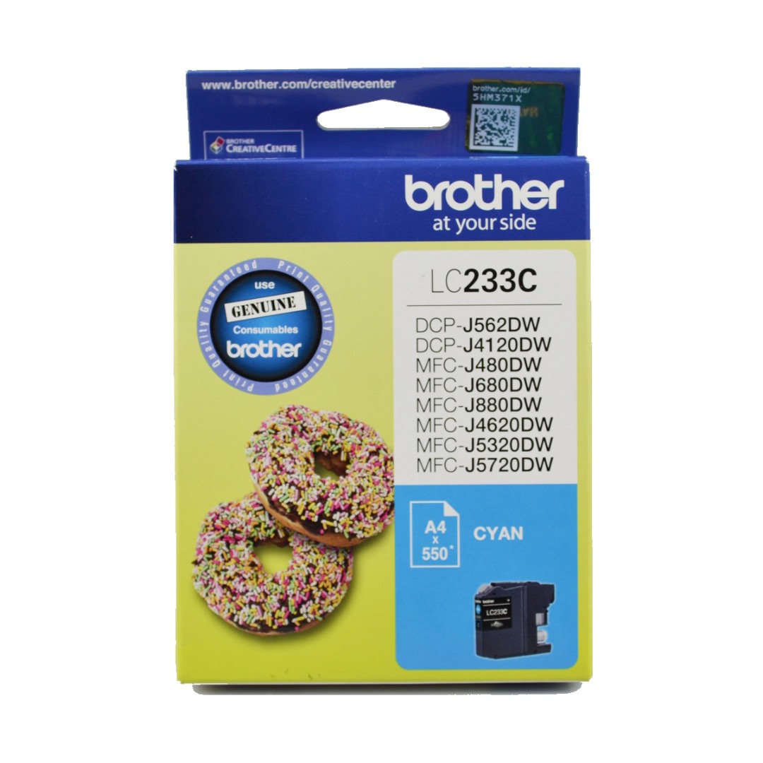 Genuine Brother LC233C Cyan Ink Cartridge