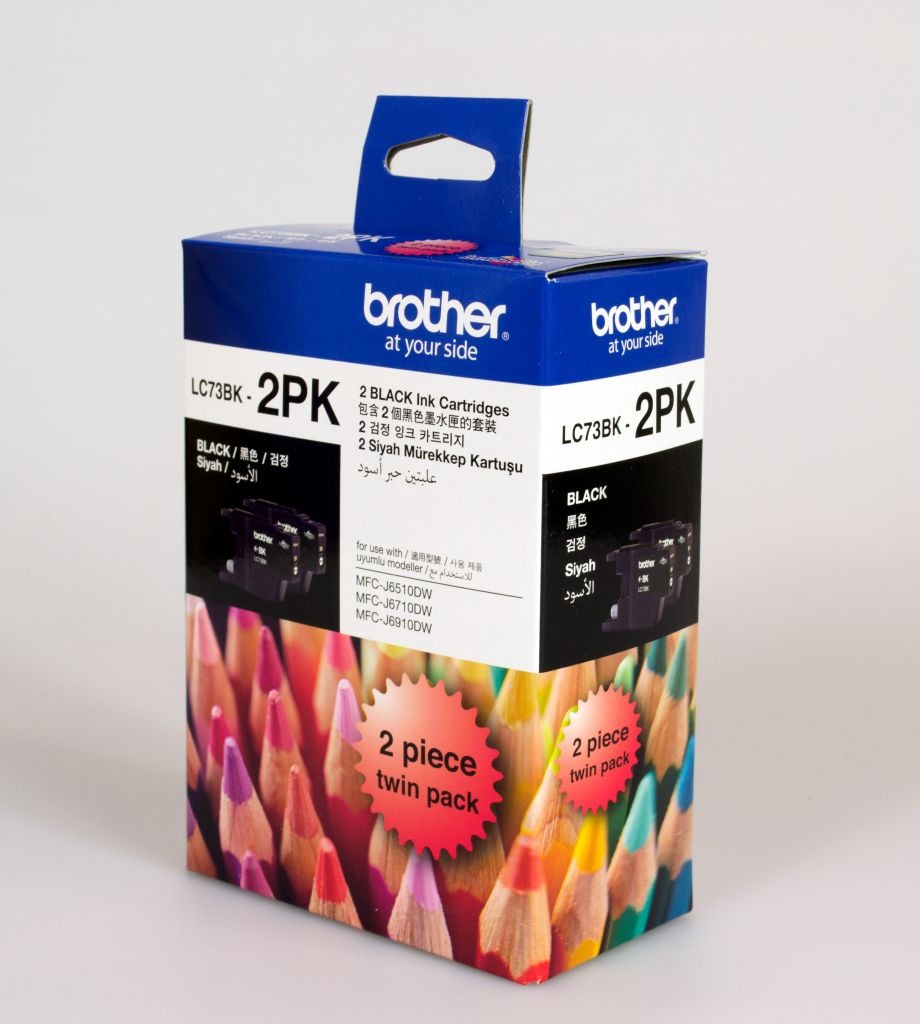 Genuine Brother LC73 Black Ink Cartridge TWIN PACK