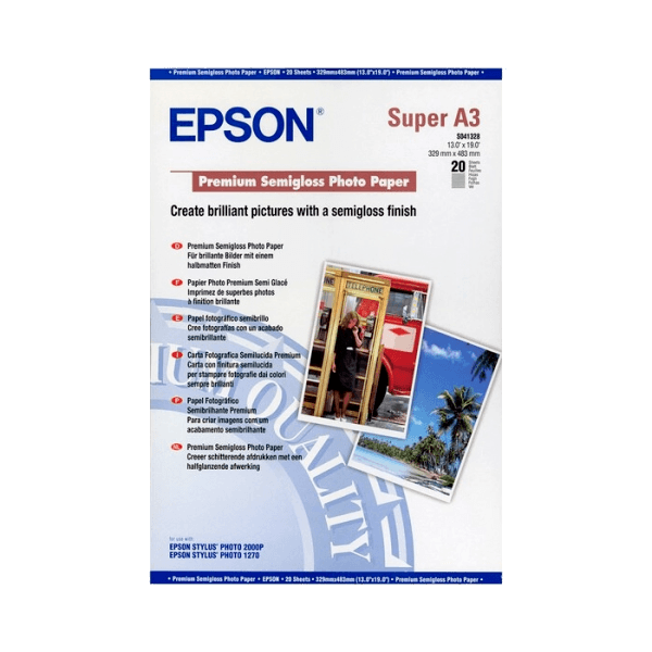 Epson A3+ Premium Semigloss Photo Paper S041328