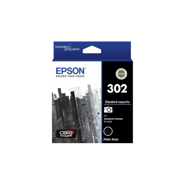 Genuine Epson 302 Photo Black Ink Cartridge