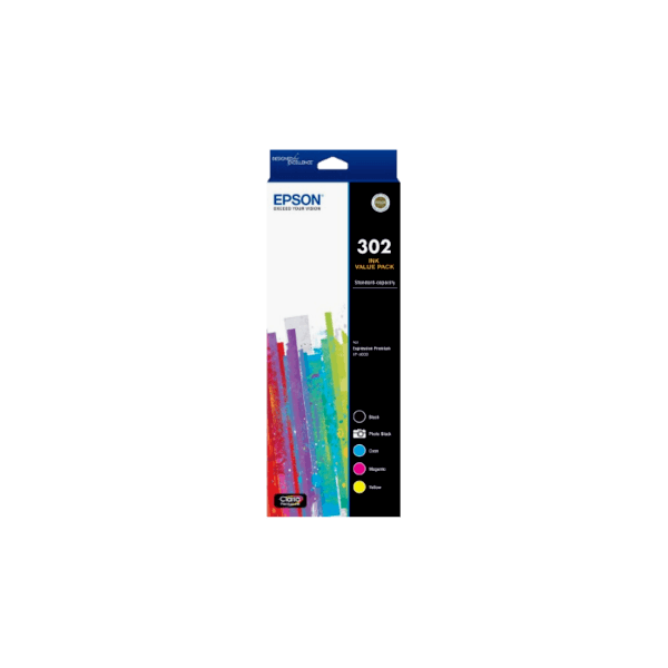 Genuine Epson 302 Ink Cartridge Value Pack