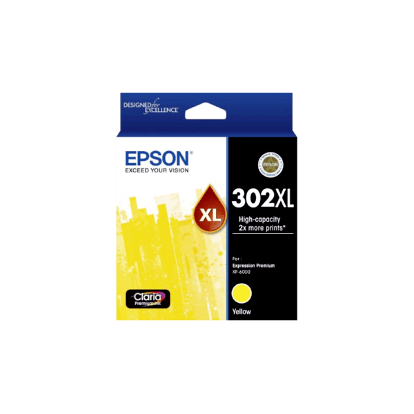 Genuine Epson 302XL Yellow Ink Cartridge High Yield