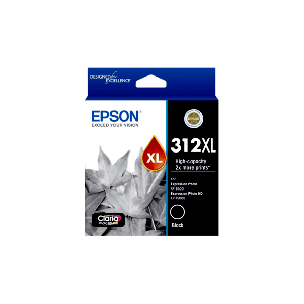 Genuine Epson 312XL Black Ink Cartridge High Yield