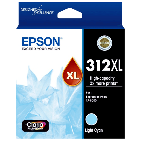 Genuine Epson 312XL Light Cyan Ink Cartridge High Yield