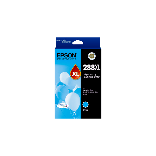 Genuine Epson 288XL Cyan Ink Cartridge High Yield