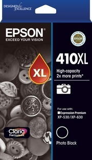 Genuine Epson 410XL Photo Black Ink High Yield