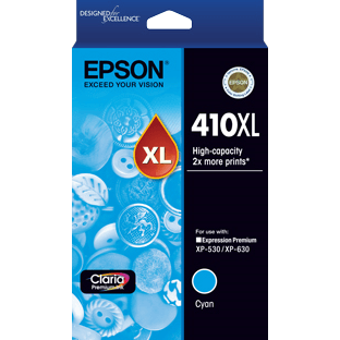 Genuine Epson 410XL Cyan Ink High Yield