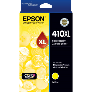 Genuine Epson 410XL Yellow Ink High Yield