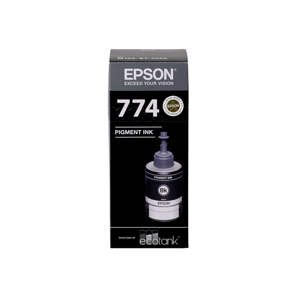 Genuine Epson EcoTank Black Ink Bottle T774