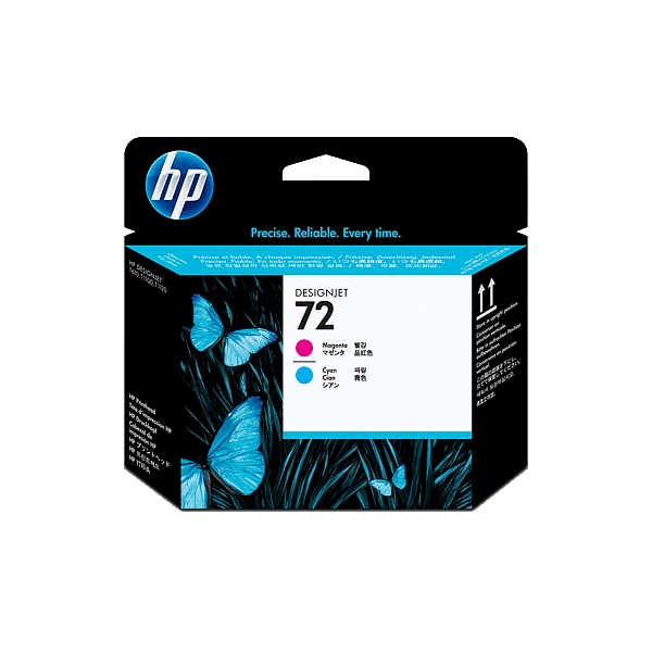 Genuine HP 72 C9383A Magenta &amp; Cyan Printhead