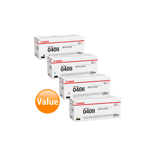 Genuine Canon 040II High Yield Toner Cartridge Value Pack