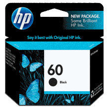 Genuine HP 60 Black Ink Cartridge CC640WA