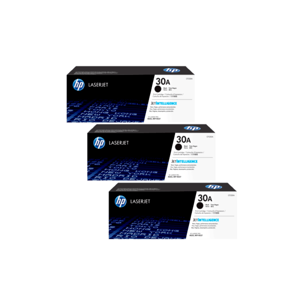 Genuine HP 30A Toner Cartridge CF230A 3 PACK