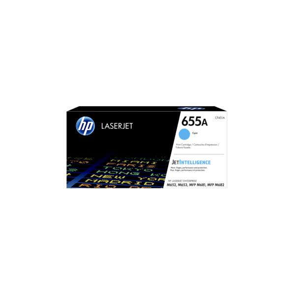 Genuine HP 655A Cyan Toner CF451A