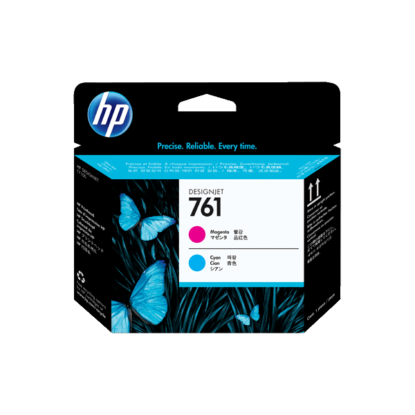 Genuine HP 761 CH646A Magenta &amp; Cyan Printhead