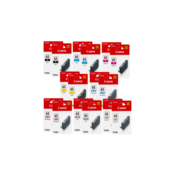 Genuine Canon CLI-65 Ink Cartridge Double Value Pack