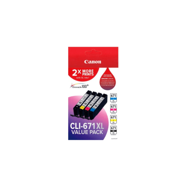 Genuine Canon CLI-671XL Ink Value Pack High Yield